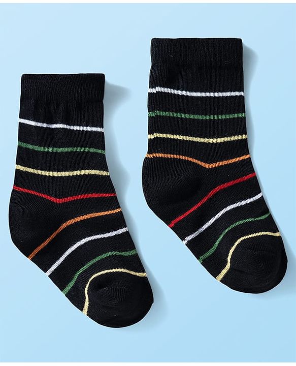 Cute Walk by Babyhug Ankle Length Anti Bacterial Socks with Dino Design Pack of 3 - Black & White