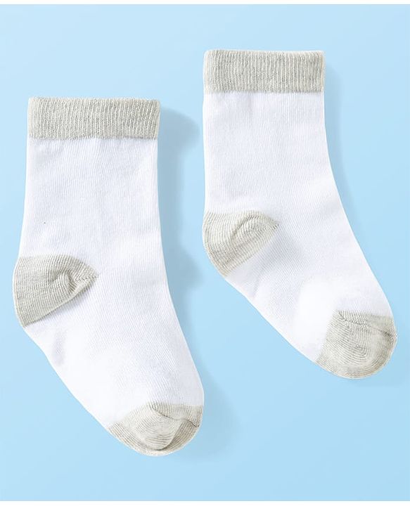 Cute Walk by Babyhug Ankle Length Anti Bacterial Socks with Dino Design Pack of 3 - Black & White