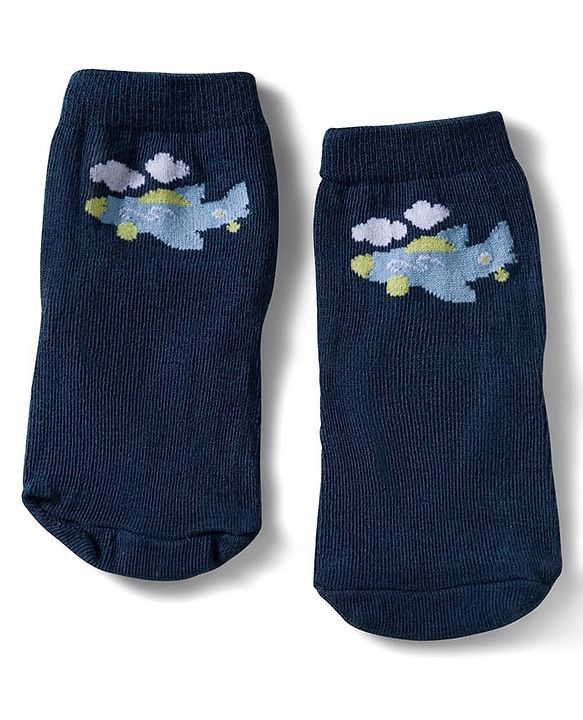 Cute Walk by Babyhug Ankle Length Anti Bacterial Socks with Vehicle Design Pack of 3 - Multicolour