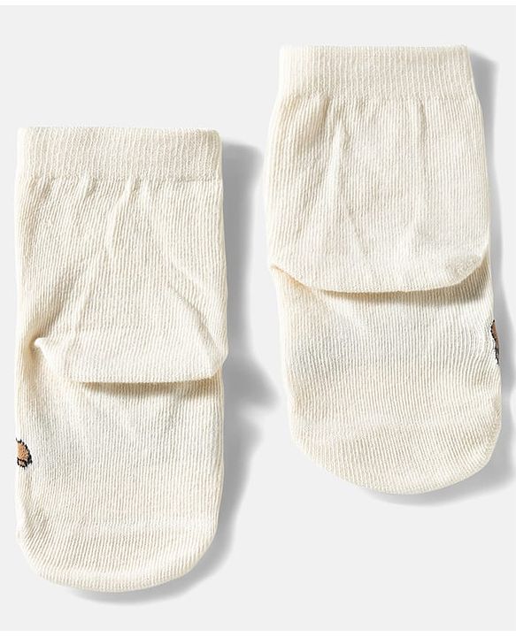 Cute Walk by Babyhug Ankle Length Anti Bacterial Socks with Bear Design Pack of 3 - Multicolour