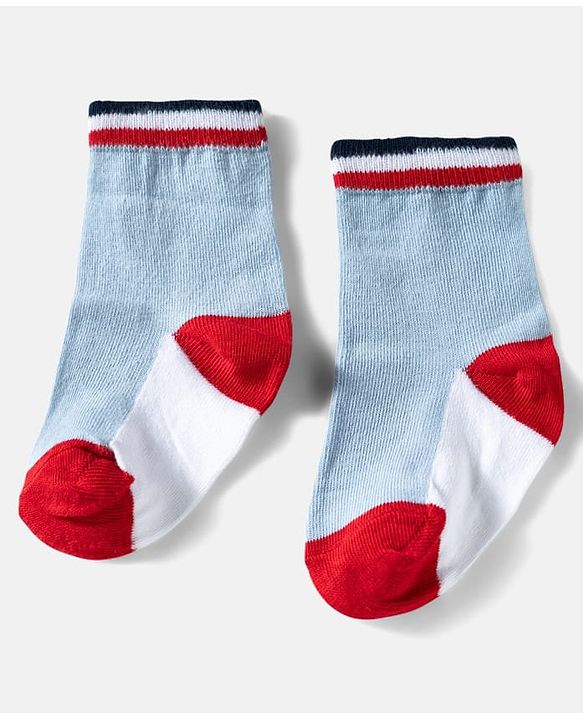 Cute Walk by Babyhug Ankle Length Anti Bacterial Socks with Snow Bear Design Pack of 3 - Multicolour