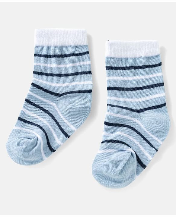 Cute Walk by Babyhug Ankle Length Anti Bacterial Socks with Snow Bear Design Pack of 3 - Multicolour