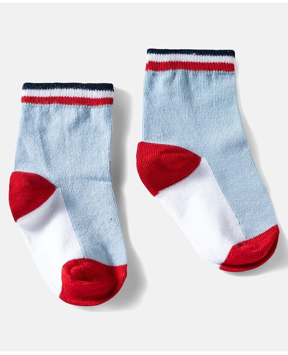 Cute Walk by Babyhug Ankle Length Anti Bacterial Socks with Snow Bear Design Pack of 3 - Multicolour