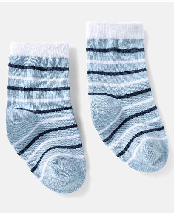 Cute Walk by Babyhug Ankle Length Anti Bacterial Socks with Snow Bear Design Pack of 3 - Multicolour
