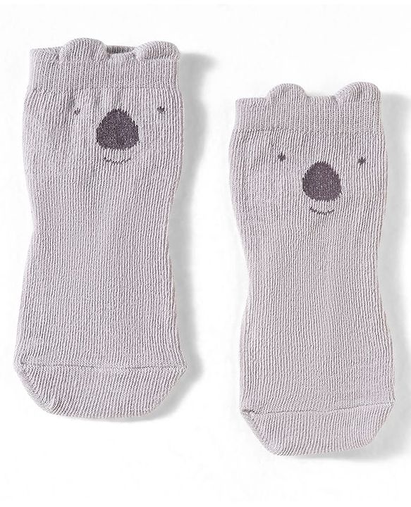 Cute Walk by Babyhug Non Terry Cotton Knit Ankle Length Anti Bacterial Socks With Animal Design Pack Of 3 - Multicolour