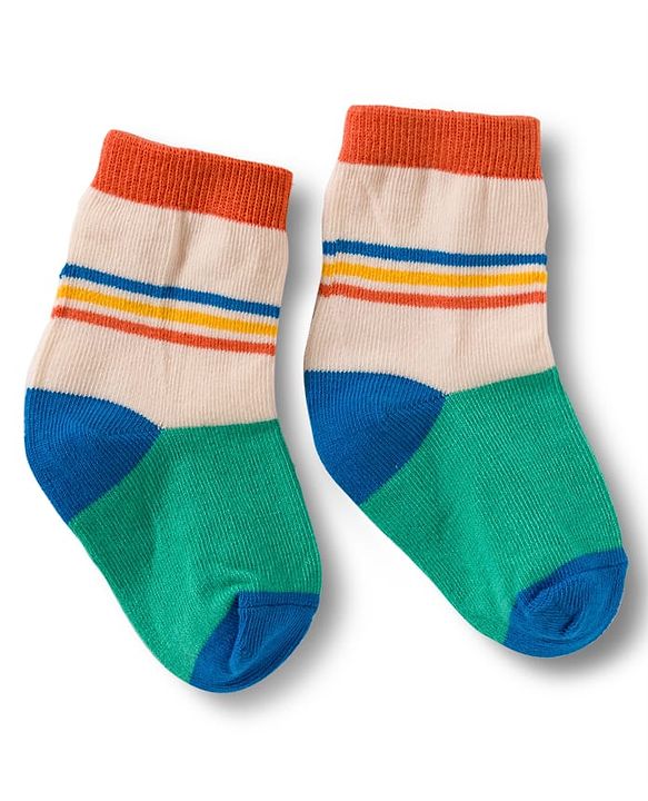Cute Walk by Babyhug Non Terry Cotton Knit Ankle Length Anti Bacterial Socks With Dino Design Pack Of 3 - Multicolour