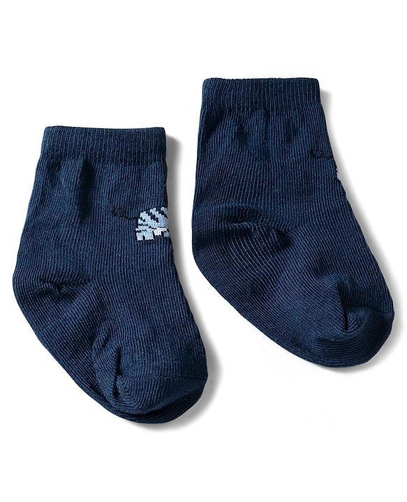 Cute Walk by Babyhug Ankle Length Anti Bacterial Socks with Zebra Design Pack of 3 - Multicolour