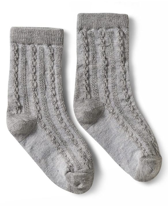 Cute Walk by Babyhug Non Terry Knit Ankle Length Anti Bacterial Solid Socks Pack of 3 - Grey Orange & White