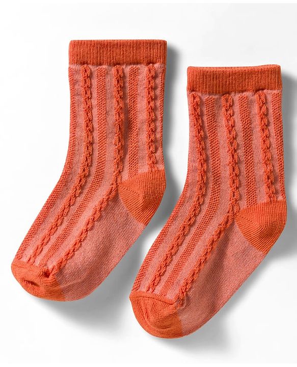 Cute Walk by Babyhug Non Terry Knit Ankle Length Anti Bacterial Solid Socks Pack of 3 - Grey Orange & White