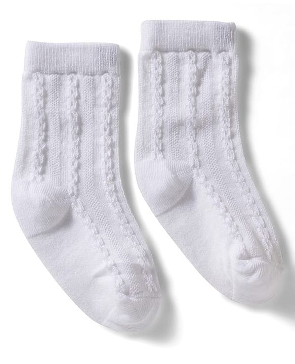 Cute Walk by Babyhug Non Terry Knit Ankle Length Anti Bacterial Solid Socks Pack of 3 - Grey Orange & White