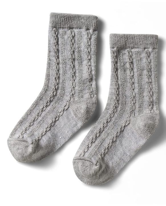 Cute Walk by Babyhug Non Terry Knit Ankle Length Anti Bacterial Solid Socks Pack of 3 - Grey Orange & White