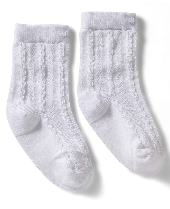Cute Walk by Babyhug Non Terry Knit Ankle Length Anti Bacterial Solid Socks Pack of 3 - Grey Orange & White