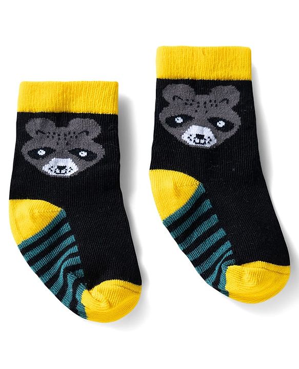 Cute Walk by Babyhug Ankle Length Anti Bacterial Socks with Fox Design Pack of 3 - Multicolour