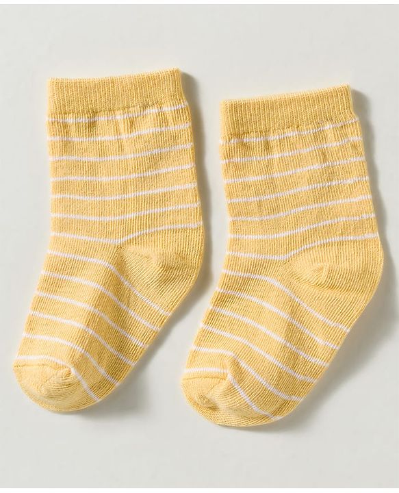 Cute Walk by Babyhug Non Terry Knit Ankle Length Anti Bacterial Striped & Animal Designed Socks Pack of 3 - Multicolor