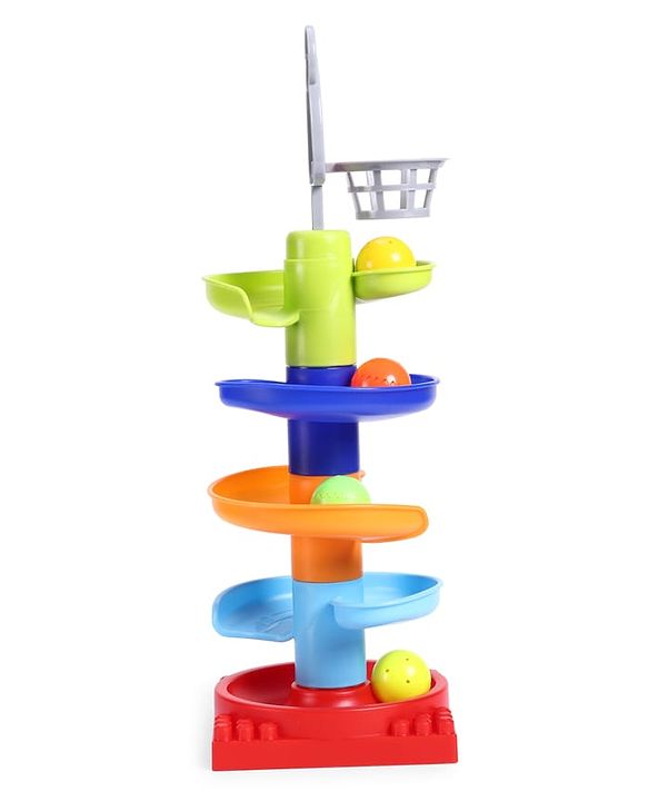 Babyhug Disney Mickey Rolling & Swirling Ramp Drop Ball Toy| 5-Layer Ball Tower| Visual Tracking & Motor Development| Improves Hand-Eye Coordination| Gifting for 3+ Yrs Boys & Girls| BIS Certified