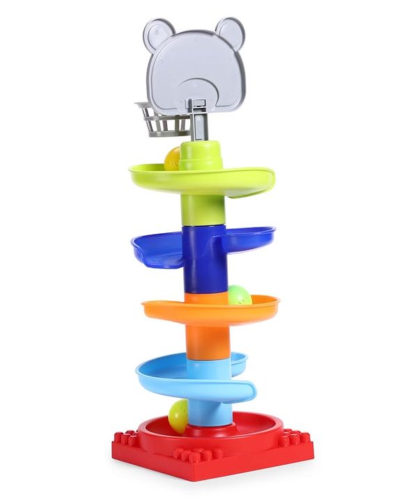 Babyhug Disney Mickey Rolling & Swirling Ramp Drop Ball Toy| 5-Layer Ball Tower| Visual Tracking & Motor Development| Improves Hand-Eye Coordination| Gifting for 3+ Yrs Boys & Girls| BIS Certified