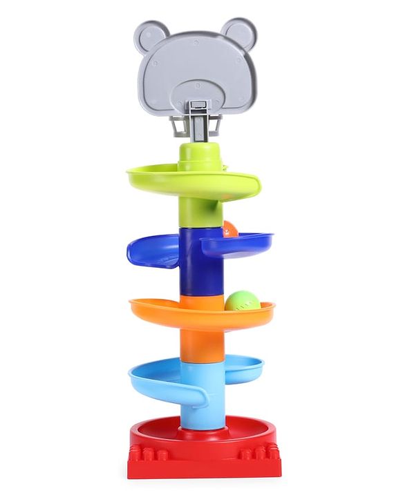 Babyhug Disney Mickey Rolling & Swirling Ramp Drop Ball Toy| 5-Layer Ball Tower| Visual Tracking & Motor Development| Improves Hand-Eye Coordination| Gifting for 3+ Yrs Boys & Girls| BIS Certified
