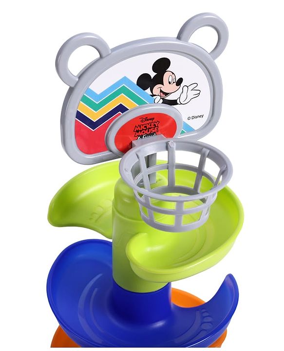 Babyhug Disney Mickey Rolling & Swirling Ramp Drop Ball Toy| 5-Layer Ball Tower| Visual Tracking & Motor Development| Improves Hand-Eye Coordination| Gifting for 3+ Yrs Boys & Girls| BIS Certified