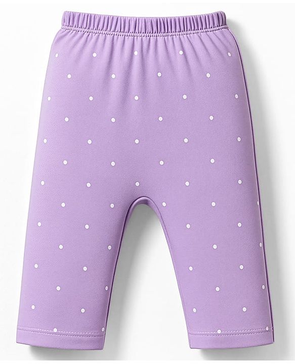 Babyhug 100% Cotton Interlock Knit Full Sleeves Floral Printed Inner Wear Set With Mittens Booties & Cap - Lavender