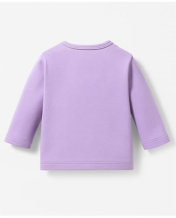 Babyhug 100% Cotton Interlock Knit Full Sleeves Floral Printed Inner Wear Set With Mittens Booties & Cap - Lavender