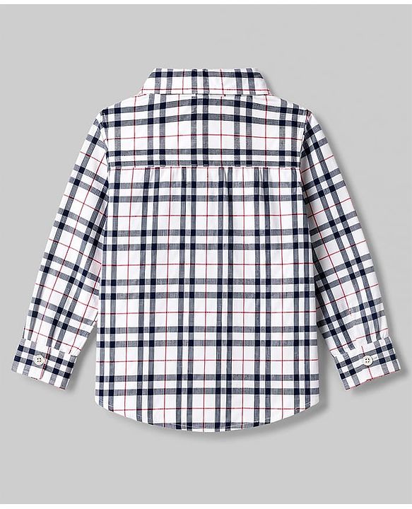 Babyhug Cotton Woven Shirt Full Sleeve Regular Collar Check Multi 12-18 Months