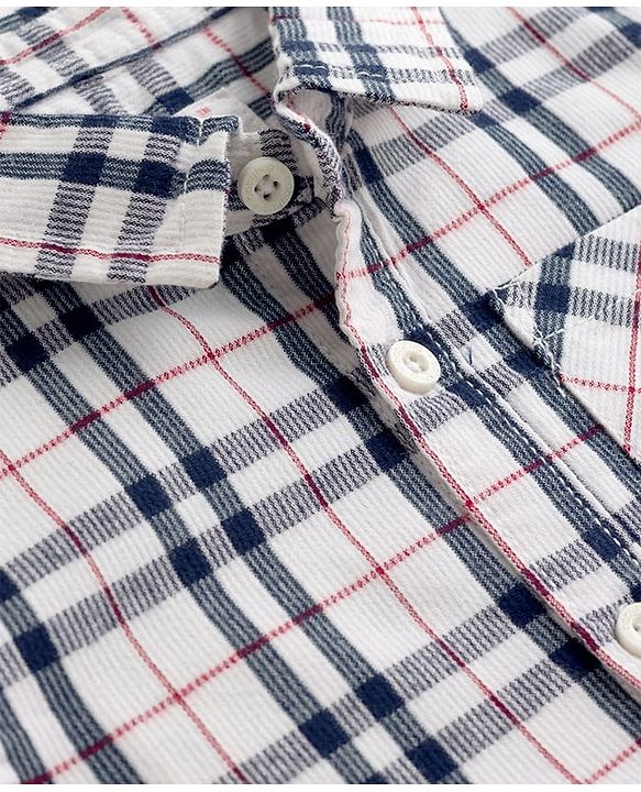 Babyhug Cotton Woven Shirt Full Sleeve Regular Collar Check Multi 12-18 Months