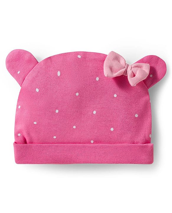 Babyhug 100% Cotton Interlock Knit Full Sleeves Inner Wear Set With Cap Mittens & Booties  - Baby Pink