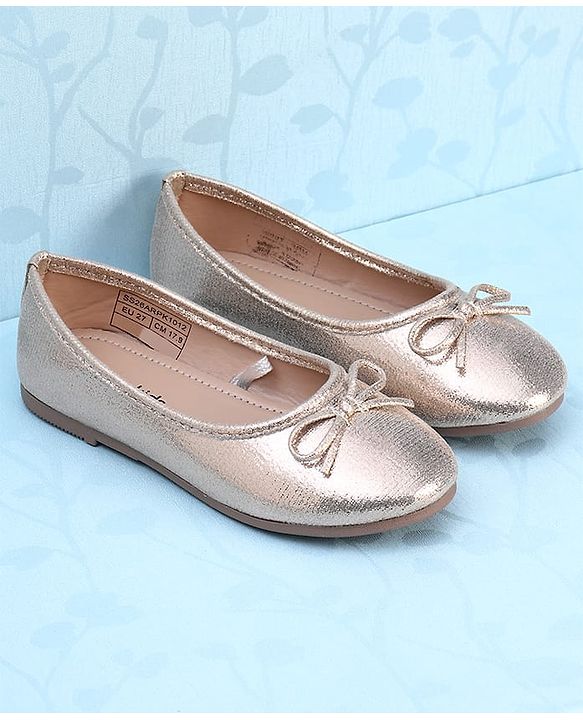 Pine Kids Slip On Solid Color Closed Toe Ballerina - Gold