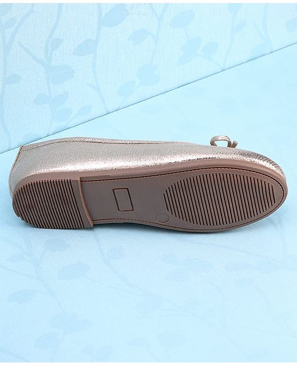 Pine Kids Slip On Solid Color Closed Toe Ballerina - Gold