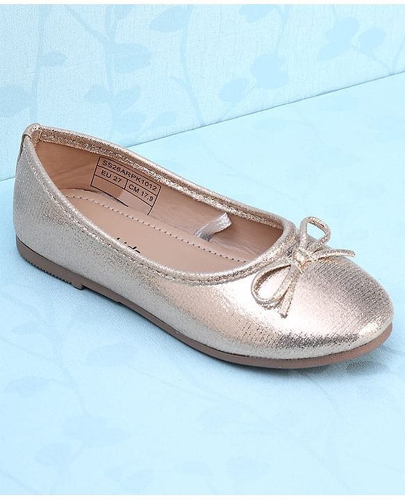 Pine Kids Slip On Solid Color Closed Toe Ballerina - Gold