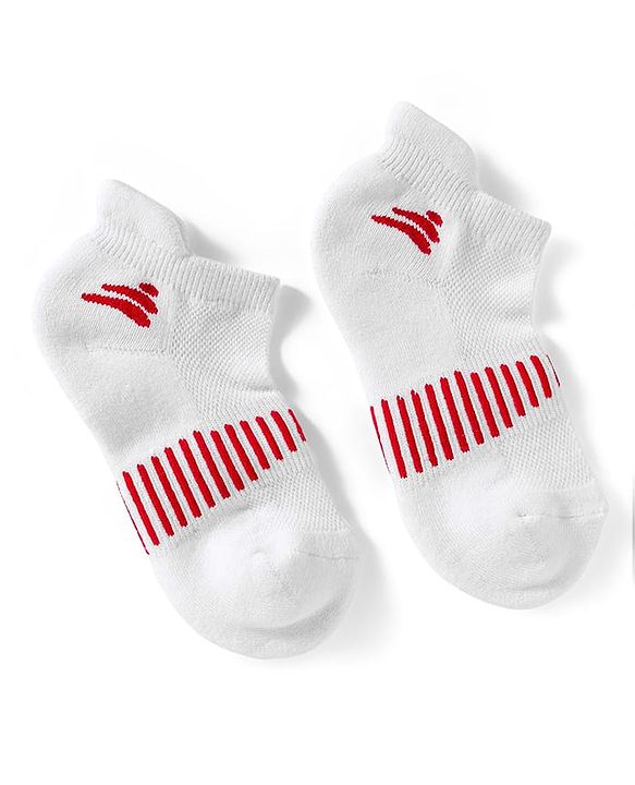 Pine Active Cotton Lycra Knit Ankle Length Socks With Stripes Pack Of 3 - White Black & Pink