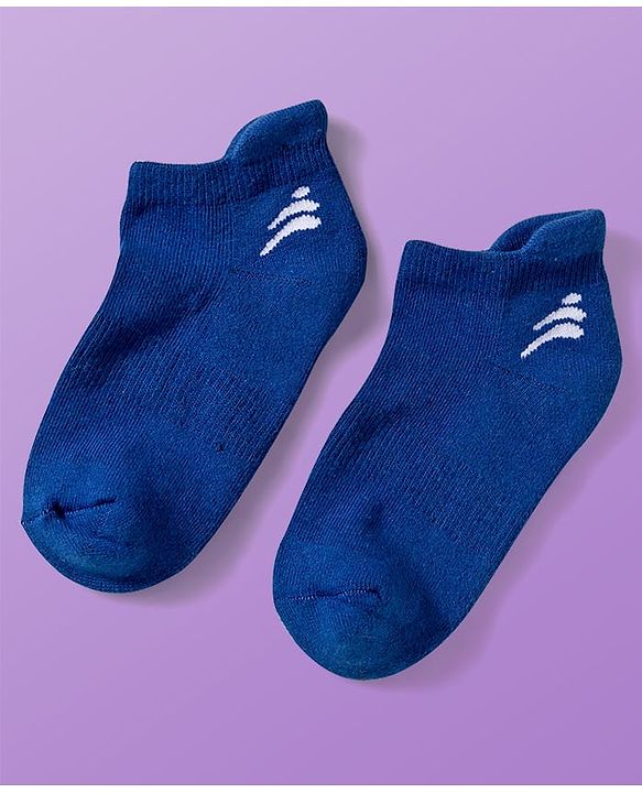 Pine Active Cotton Lycra Terry Knit Breathable Ankle Length Solid Athletic Socks Pack of 3 - White Blue & Black