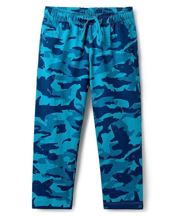 Pine Kids Cotton Knit Half Sleeves Night Suit With Super Cool Print - Blue
