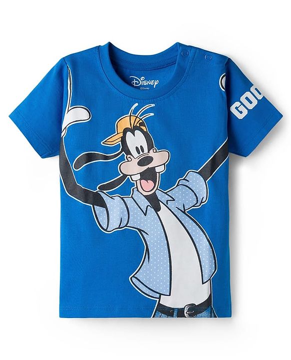 Babyhug Disney Single Jersey Knit Half Sleeves T-Shirts with Mickey & Friends Graphic Pack of 3 - Blue Orange & Green