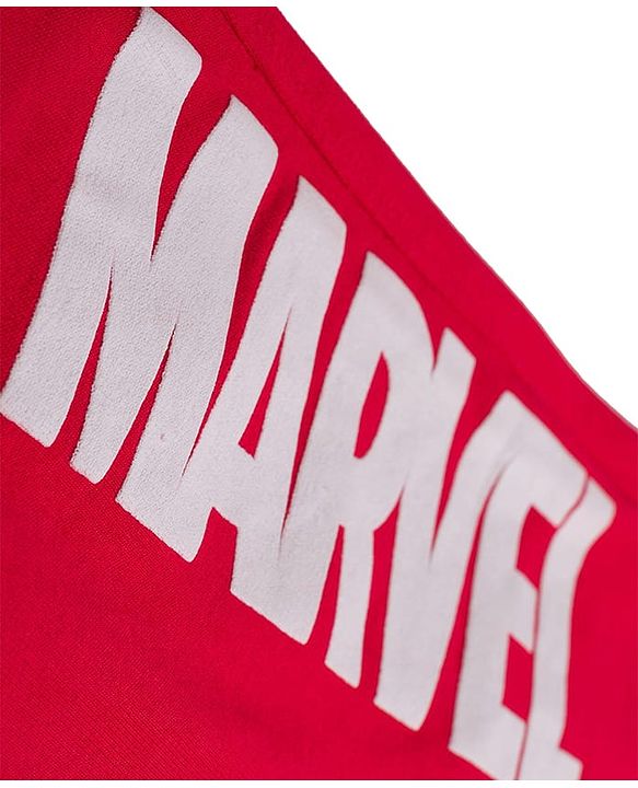 Pine Kids Marvel Terry Knit Full Length Lounge Pant with Marvel Graphic & Tape Detailing - Red
