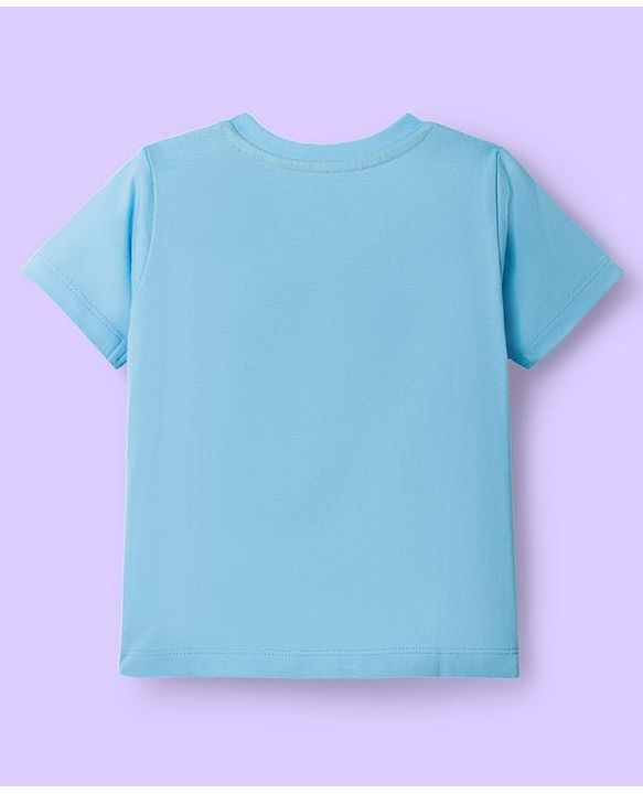 Babyhug Disney Single Jersey Knit Half Sleeves T-Shirts with Mickey Mouse Graphic Pack of 3 - Light Blue Orange & White