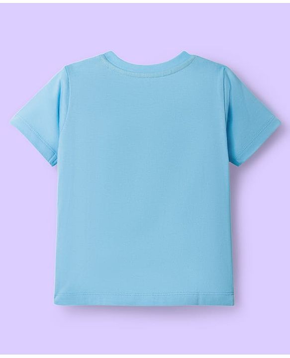 Babyhug Disney Single Jersey Knit Half Sleeves T-Shirts with Mickey Mouse Graphic Pack of 3 - Light Blue Orange & White