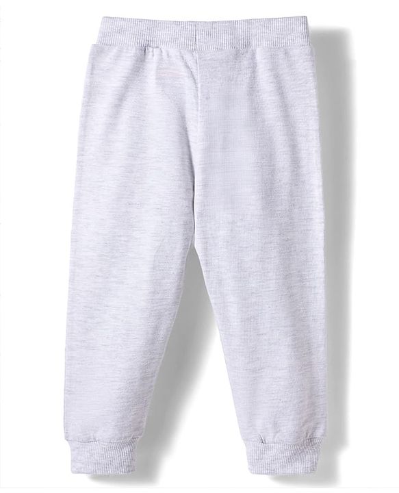 Babyhug Cotton Knit Full Length Striped & Teddy Bear Printed Lounge Pants Pack of 3 - Multicolor