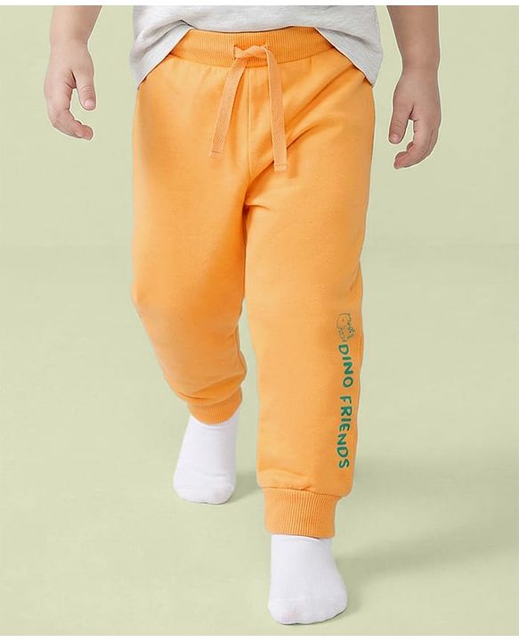 Babyhug Cotton Knit Full Length Striped & Fun Ready Printed Lounge Pants Pack of 3 - Multicolor