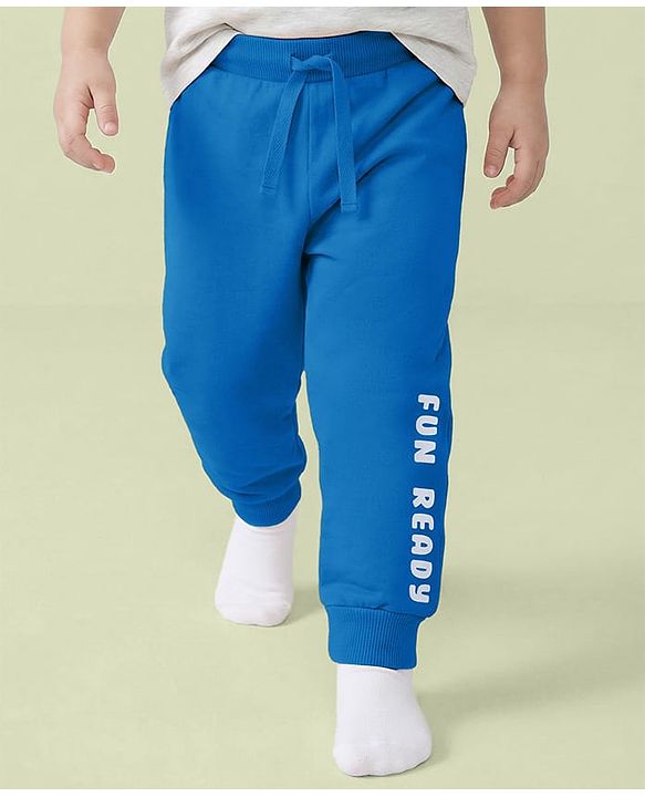 Babyhug Cotton Knit Full Length Striped & Fun Ready Printed Lounge Pants Pack of 3 - Multicolor