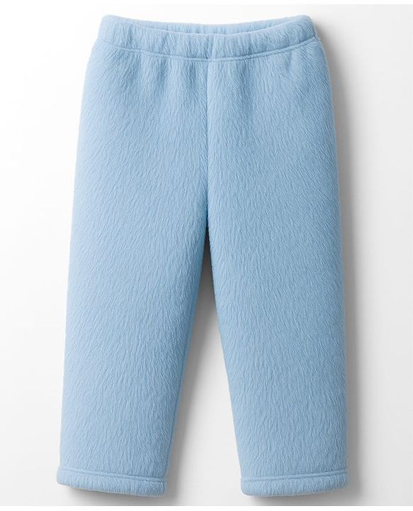 Babyhug Velour Cotton Knit Full Sleeves Winter Night Suit with Bear Design - Light Blue