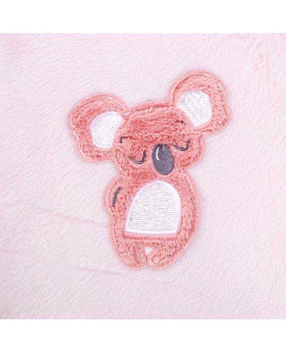 Babyhug Cotton Knit Full Sleeves Hooded Winter Wear Night Suit With Animal Face Embroidery - Pink