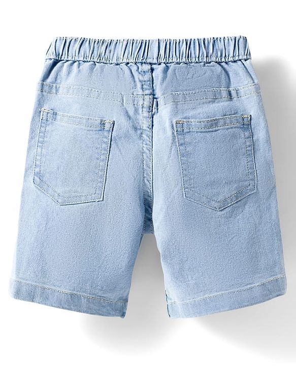 Babyhug Cotton Woven Half Sleeves Printed Shirt & Denim Shorts Set - Multicolor