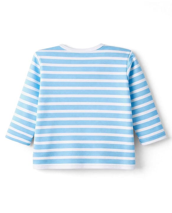 Babyhug 100% Cotton Knit Full Sleeves Jhablas with Dino Print & Stripes Pack of 3 - Multicolor