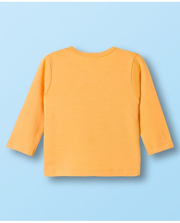 Babyhug 100% Cotton Knit Half Sleeves Jhablas With Animal Print Pack of 3 - Orange Yellow & White