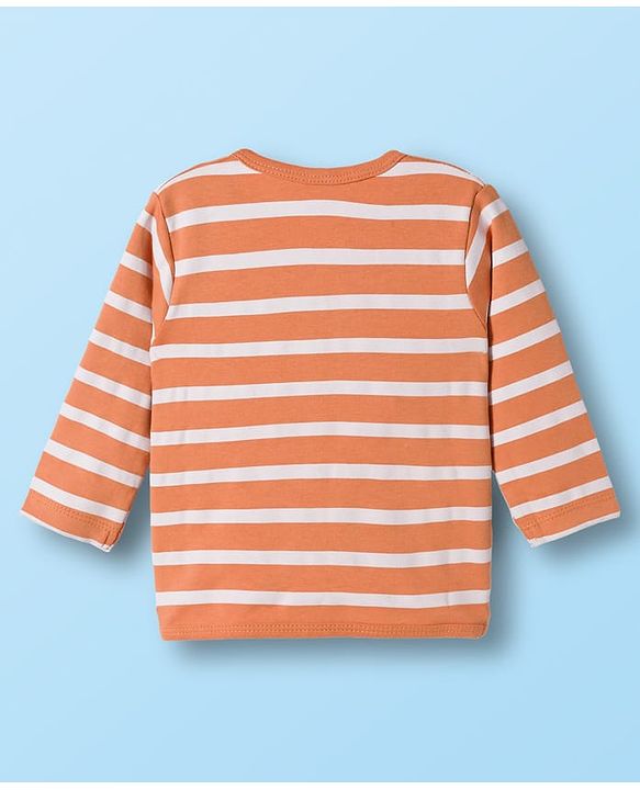 Babyhug 100% Cotton Knit Half Sleeves Jhablas With Animal Print Pack of 3 - Orange Yellow & White