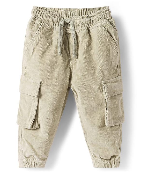 Babyhug Cotton Woven Full Sleeves Leaf Printed Shirt & Trouser Set - Beige