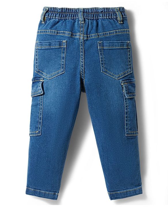 Babyhug Cotton Woven Full Sleeves Shirt & Denim Jeans Set - Blue