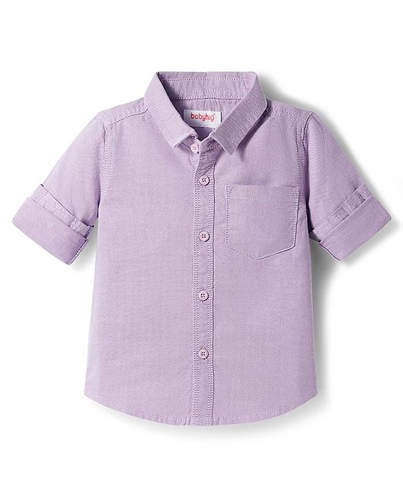 Babyhug Cotton Woven Full Sleeves Shirt & Denim Jeans Set - Blue