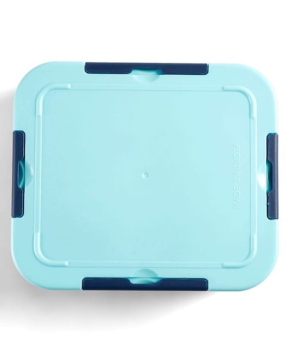 Babyhug 3 Compartment Insulated Lunch Box- Space Theme Navy Blue| 450 ml + 200 ml + 200 ml| BPA Free| Food Grade| Individual Air Tight Lids| School Lunch & Snack Box| Perfect for Travel - Blue
